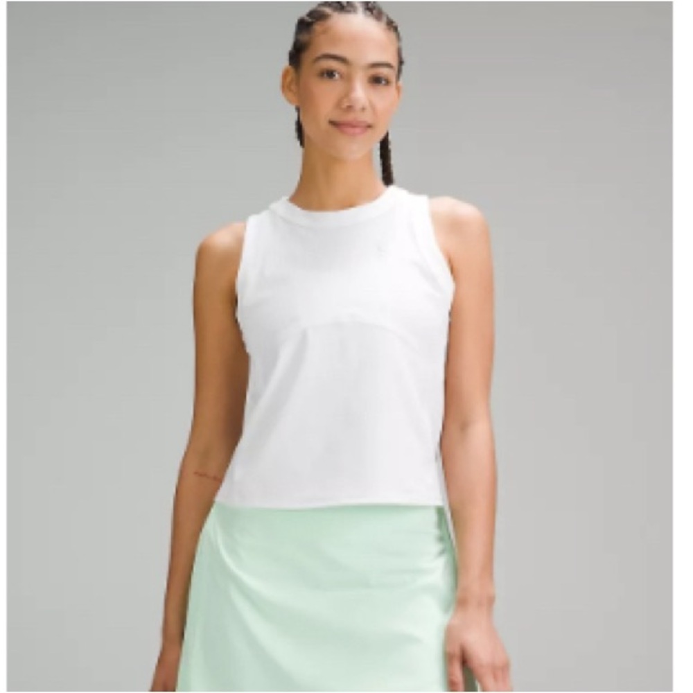 Lululemon grid-texture tennis tank. Size 12